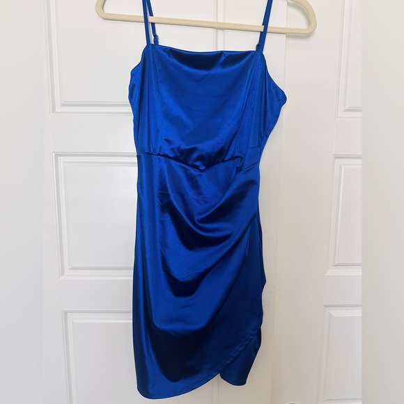 Emerald Sundae Royal Blue Spaghetti Strap Dress - Picture 1 of 6